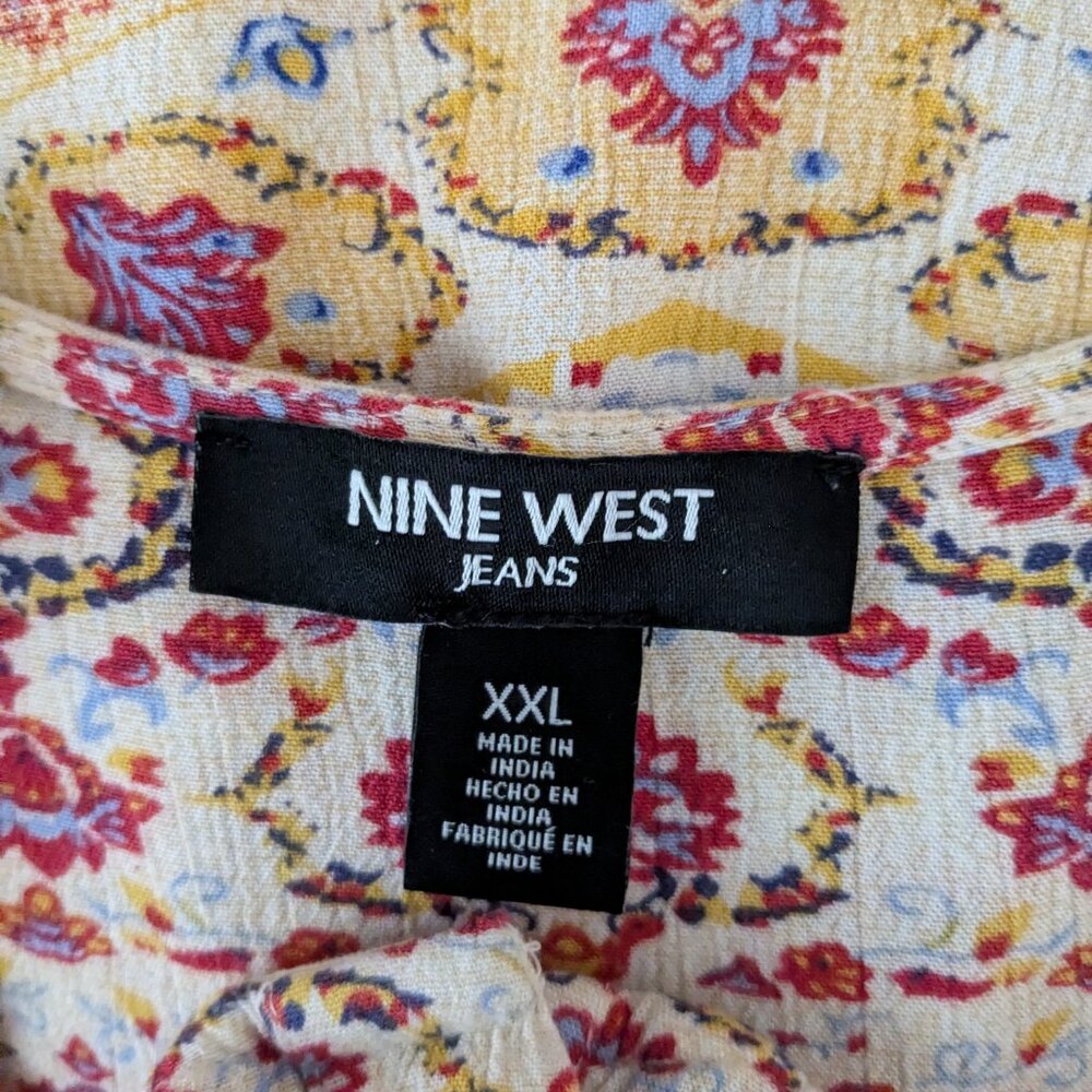 Nine West Multicolor Patterned Blouse - image 5